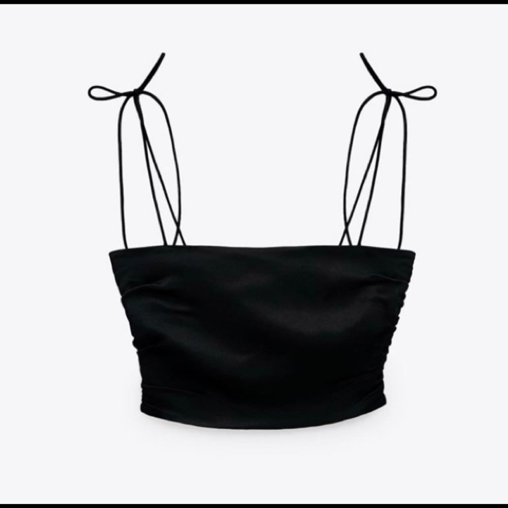 ZARA black cropped top